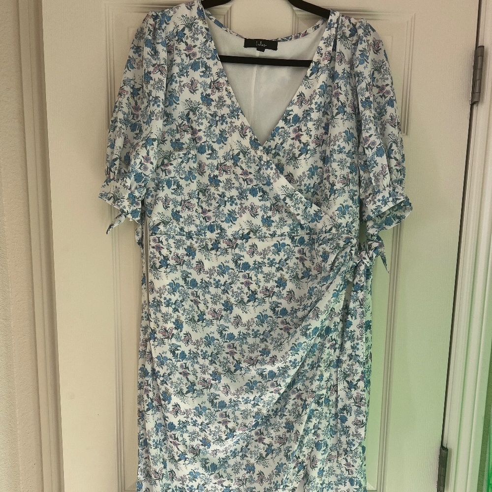 Lulus midi faux wrap dress